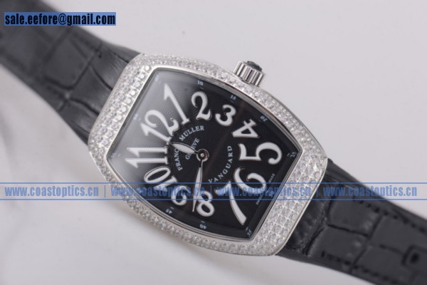 Replica Franck Muller Black Croco Watch Steel Diamond 8880SCSSCROADB